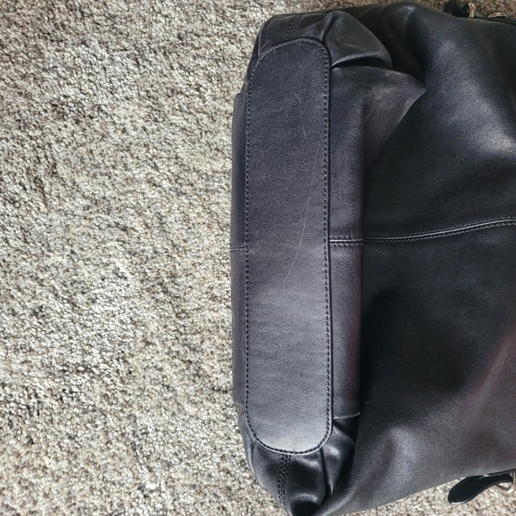 COACH Hobo Style Soft Black Leather Shoulder Bag - Picture 5 of 12